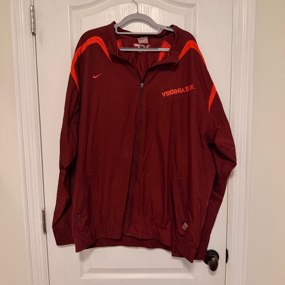 Mens Virginia Tech Wind Breaker Zip Up
